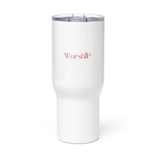 Worship travel mug RED